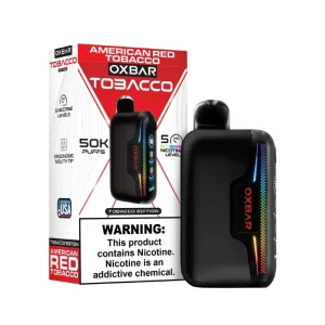 American Red Tobacco OXBAR Ice-Nic Control 35K 35000 Puffs Disposable Vape By Pod Juice 5%