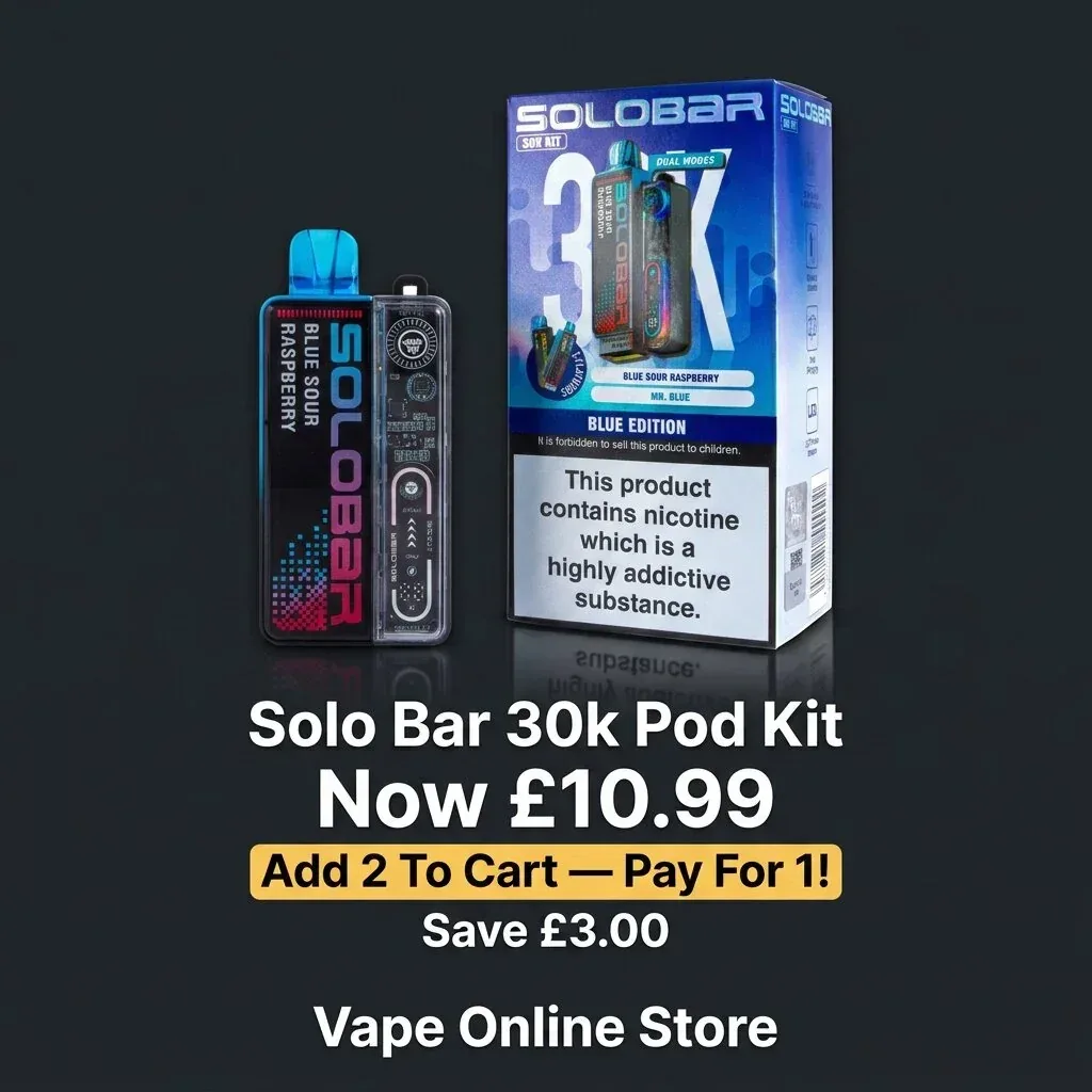 Solo Bar 30k Pod Kit | Buy 1 Get 1 FREE | Only £10.99 - Image 2