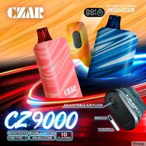 CZAR CZ9000 5% DISPOSABLE VAPE 17ML 9000 PUFFS