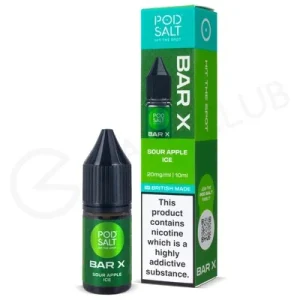 Sour Apple Ice Nic Salt E-Liquid by Pod Salt Bar X