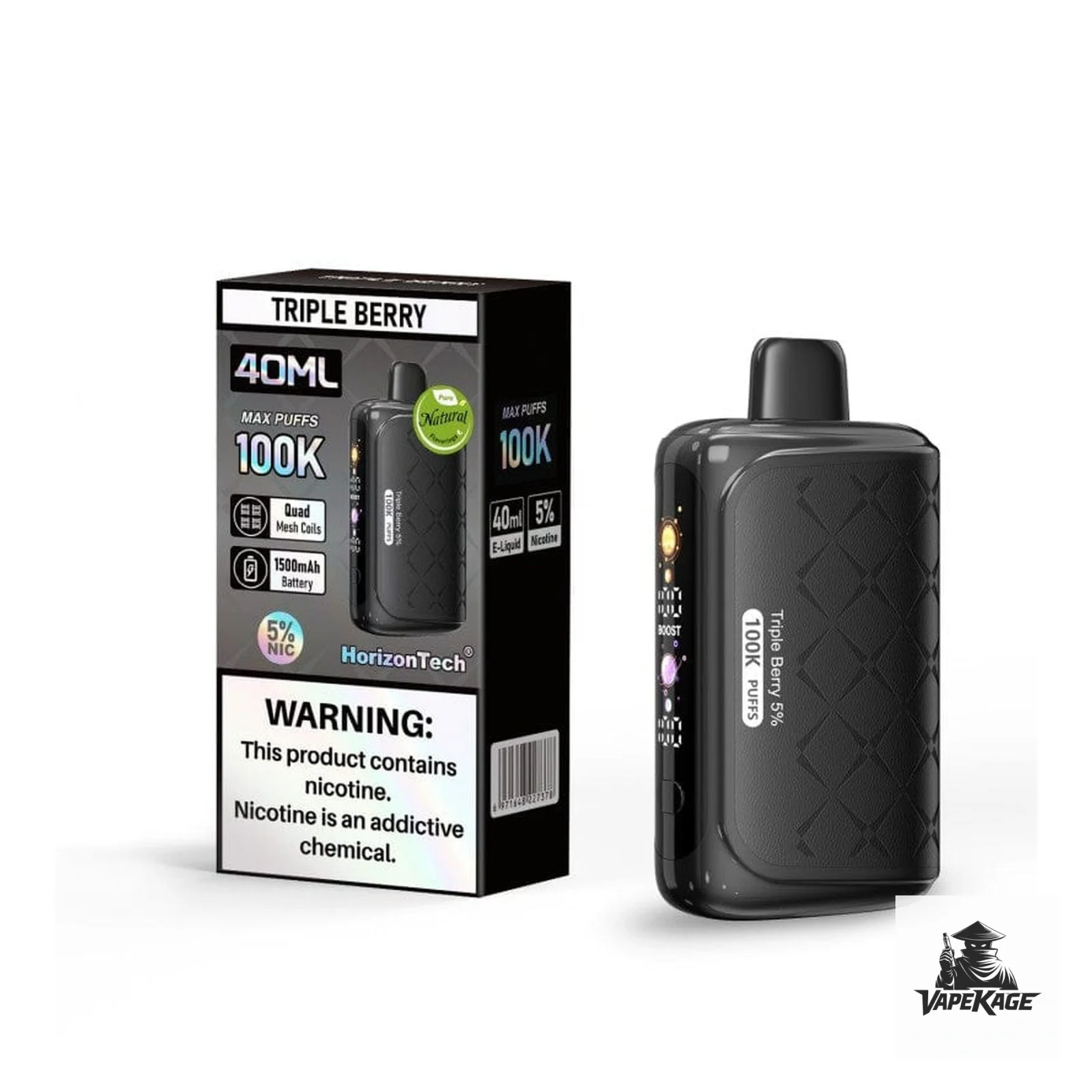 Horizontech Max 100K Disposable Vape — Texas Compliant, 12 Flavors