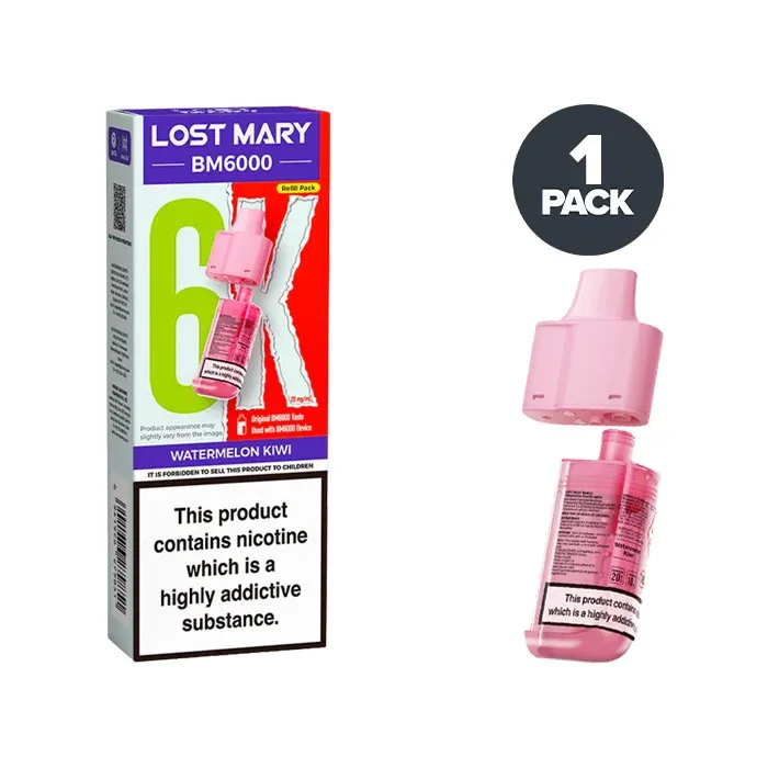Watermelon Kiwi Lost Mary BM6000 Refill Pack