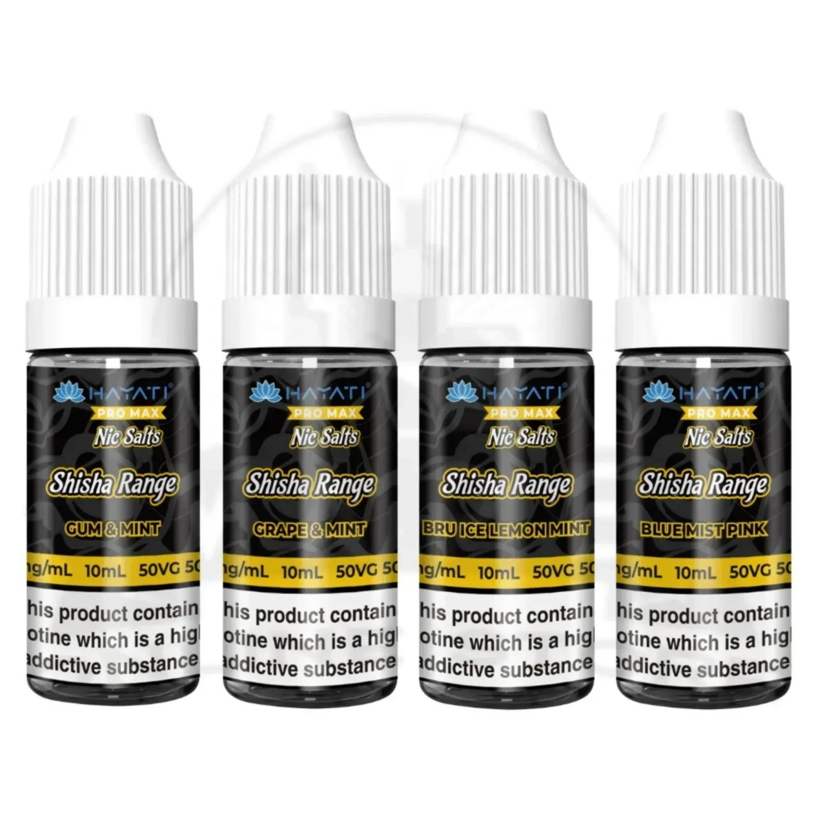 Box Of 10 Hayati Pro Max Shisha Range 10ml Nic Salts E Liquid