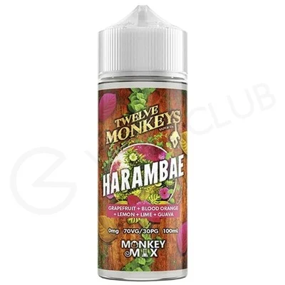 Harambae Shortfill E-Liquid by Twelve Monkeys 100ml