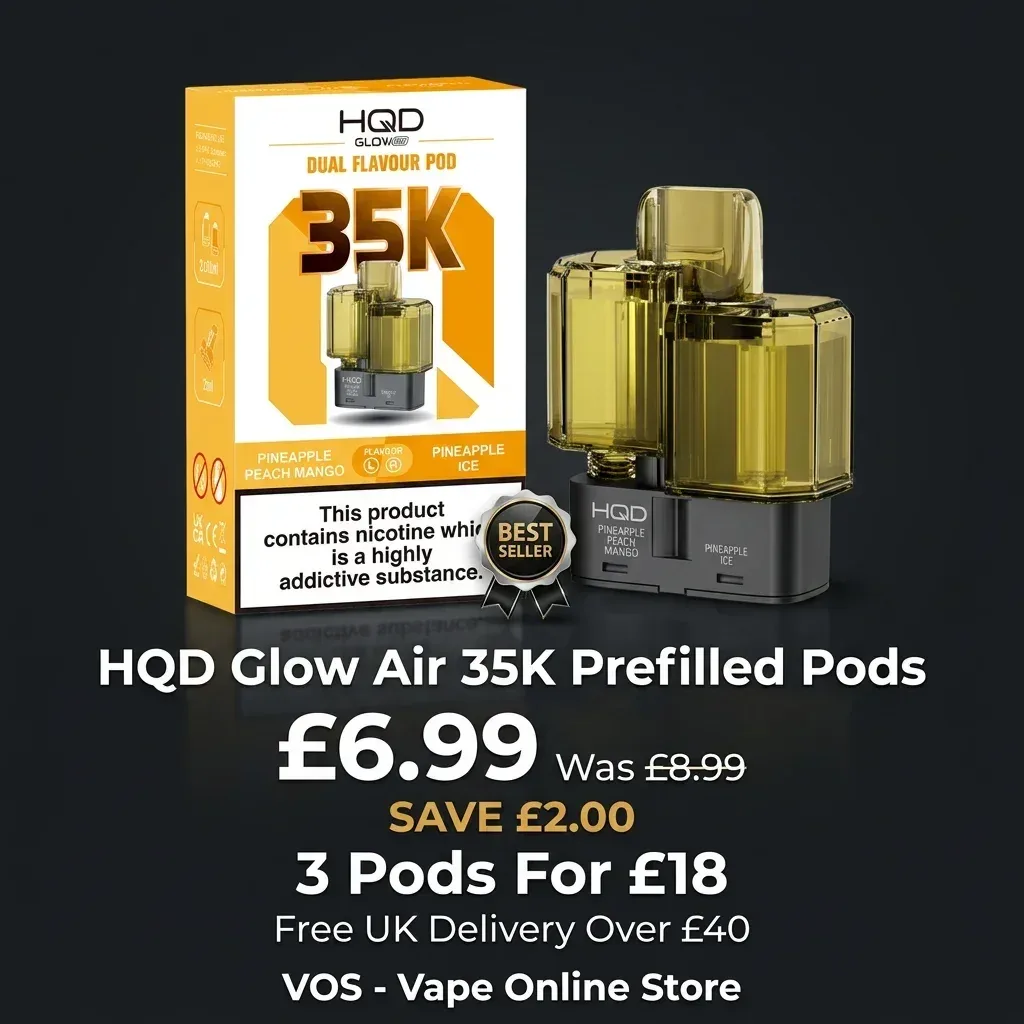 HQD Glow Air 35K Prefilled Pods | Next Day Delivery - Image 2