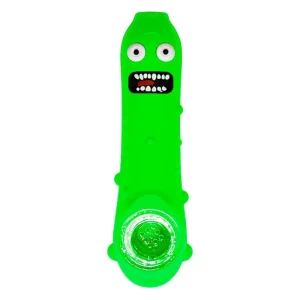 Silicone Hand Pipe Cucumber Florescent Green