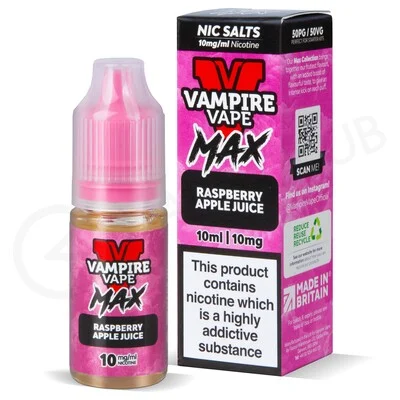 Raspberry Apple Juice Nic Salt E-Liquid by Vampire Vape Max