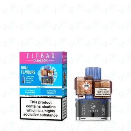 Elf Bar Dual 10K Prefilled Pods + Refill Containers – Dual Flavours
