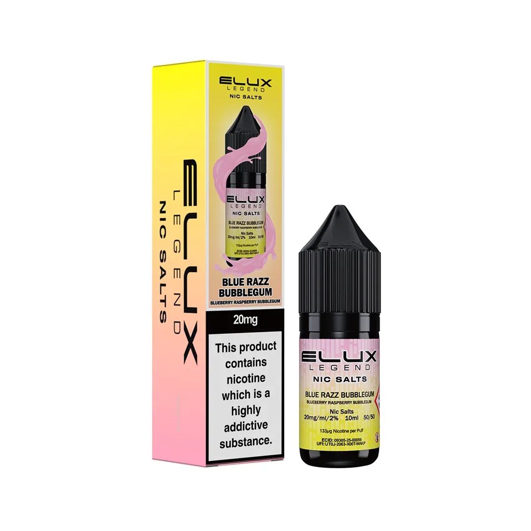 Elux Legends Nic Salts - Blue Razz Bubblegum
