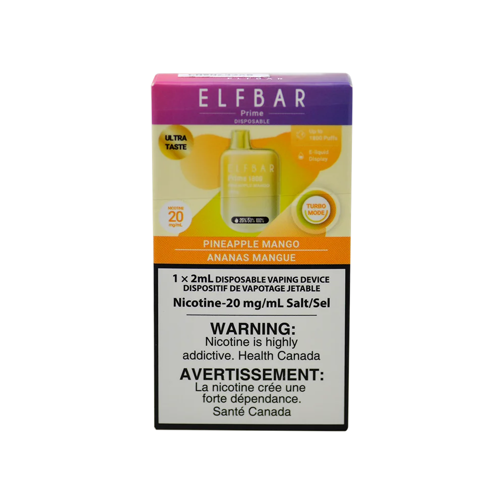 Elf Bar Prime 1800 Pineapple Mango 2ml 20mg