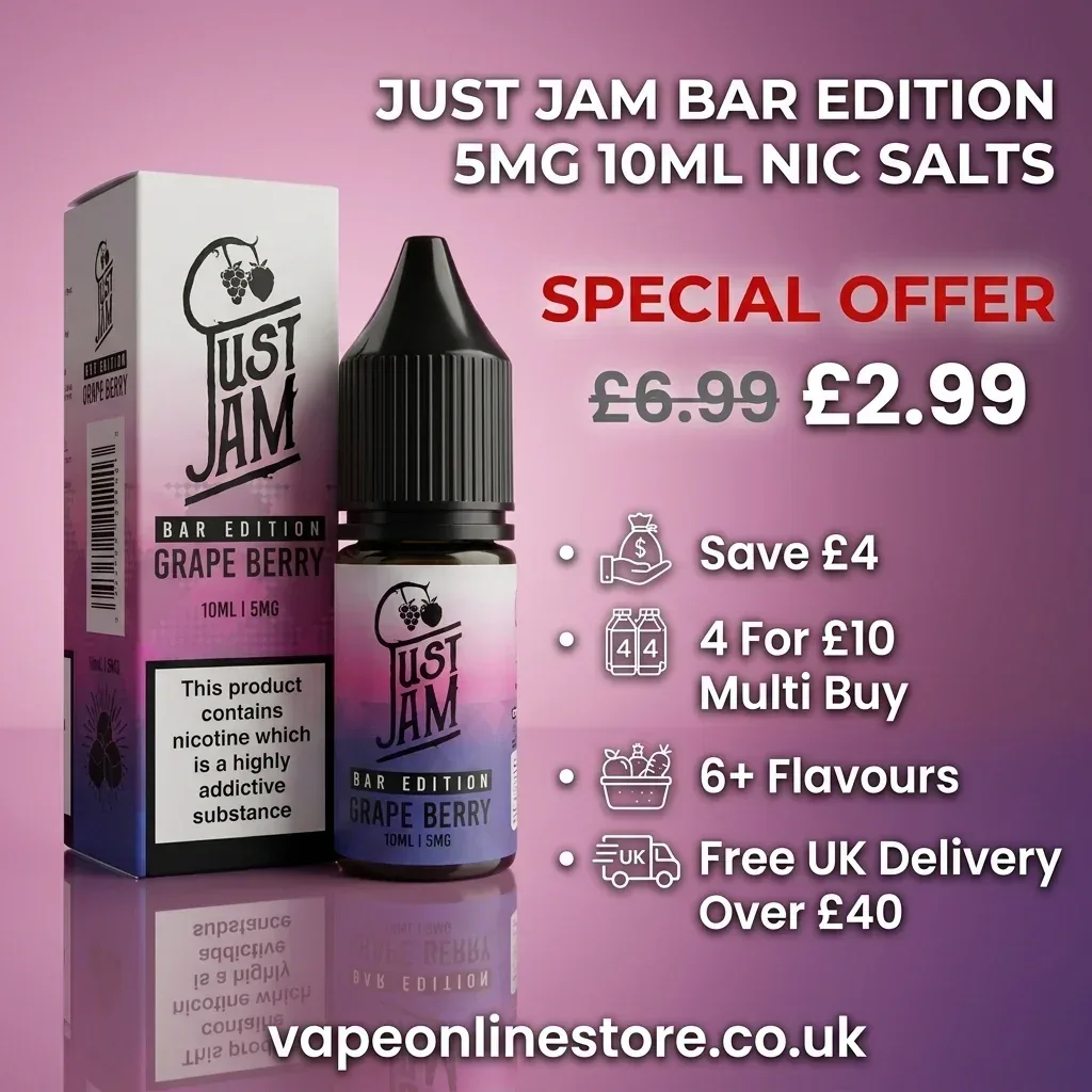 Just Jam Bar Edition 5mg 10ml Nic Salts - Image 2