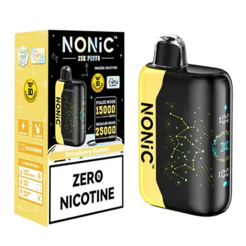NONIC Strawberry Banana 25K ZERO Nicotine Disposable