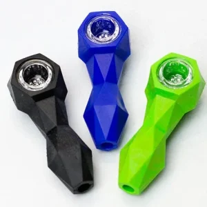 Silicone Hand Pipe With Multi Holes Glass Bowl