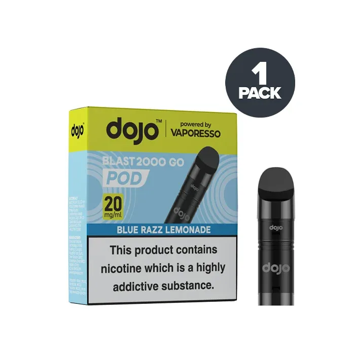 Blue Razz Lemonade Vaporesso Dojo Blast 2000 Go Pre-filled Pods