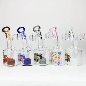 6.7" MGM Glass 2-In-1 Bubbler Rig W/ Graphic [C2675]