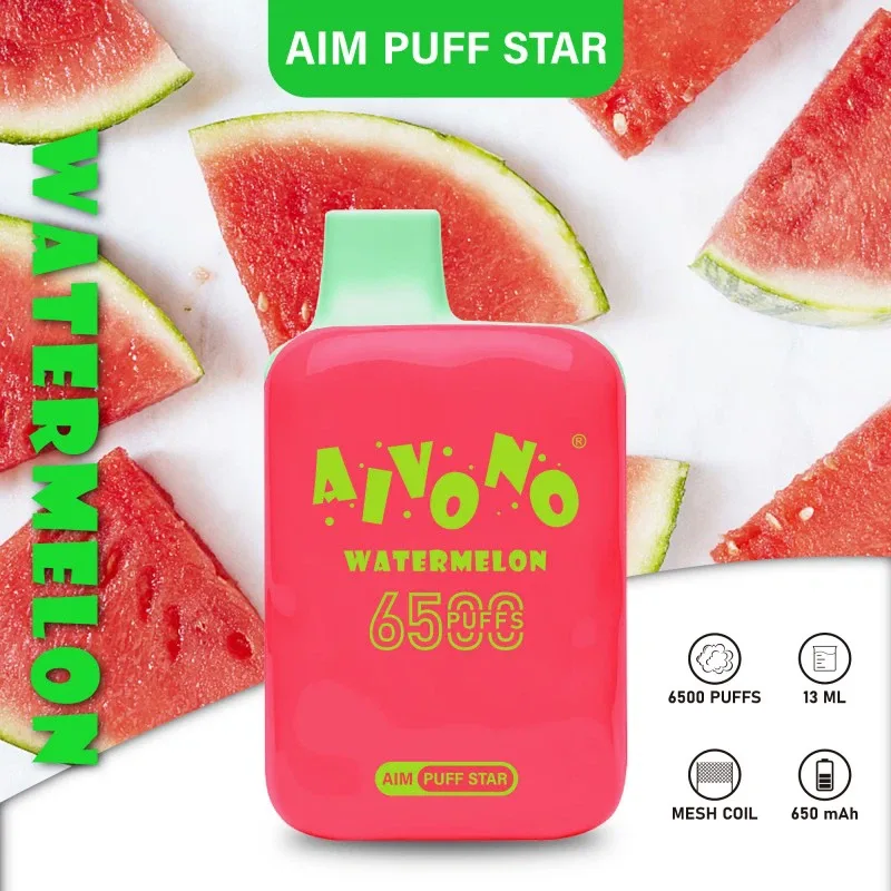 AIVONO AIM PUFFSTAR 6500 Puffs Rechargeable Disposable Vapes Wholesale - Image 2