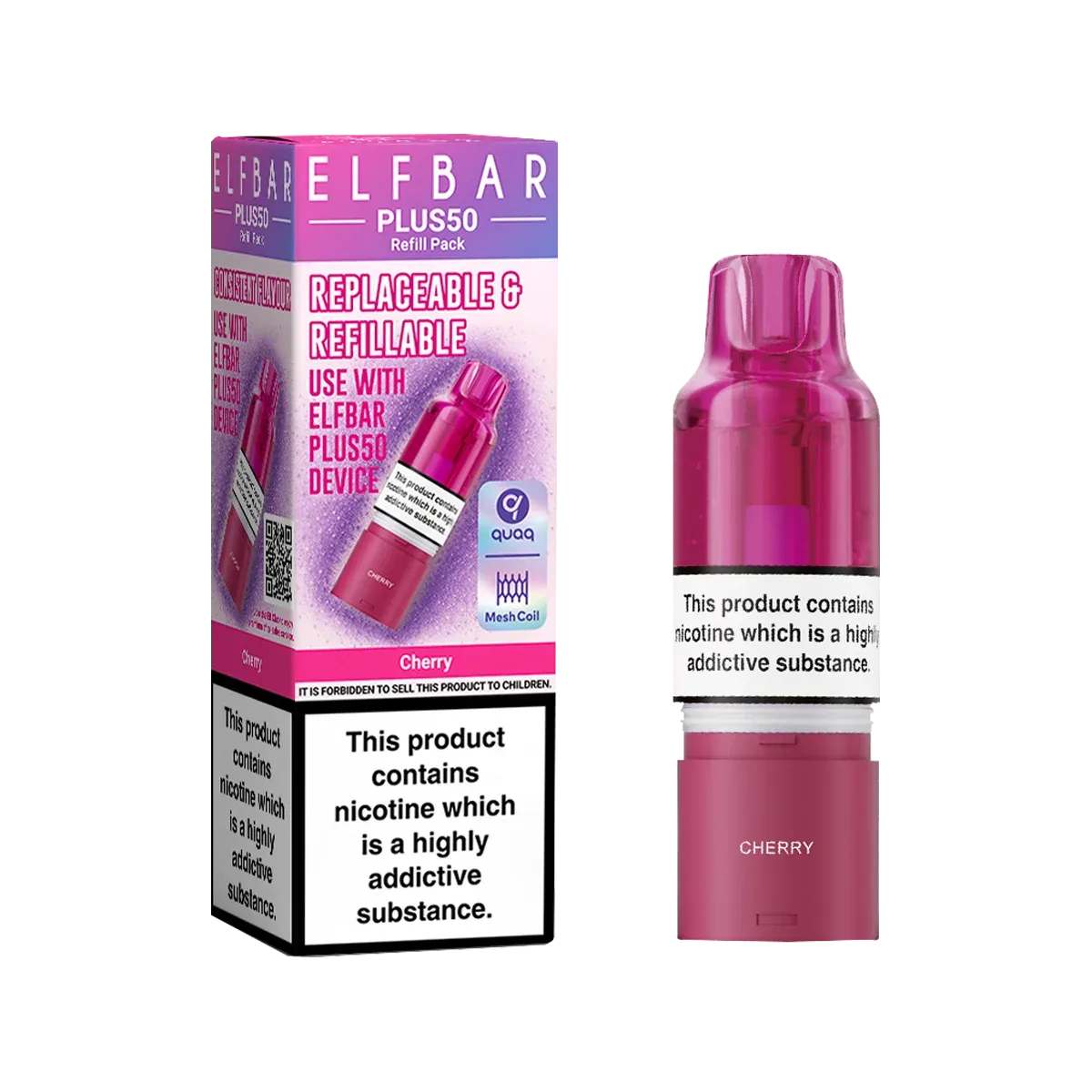 Cherry ElfBar Plus 50 Refill Pack