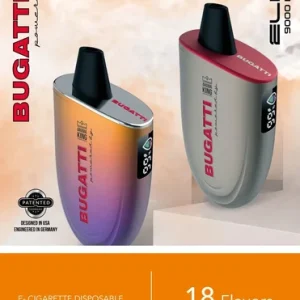 BUGATTI ELITE POWERED BY AROMA KING 15ML 9000 PUFFS 5% NIC RECHARGEABLE DISPOSABLE VAPE