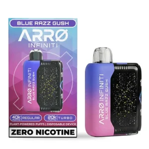 ARRO Infiniti Blue Razz Gush 40K ZERO Nicotine Disposable