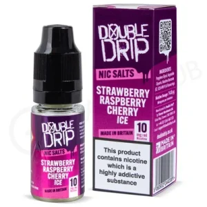 Strawberry Raspberry Cherry Ice Nic Salt E-Liquid by Double Drip