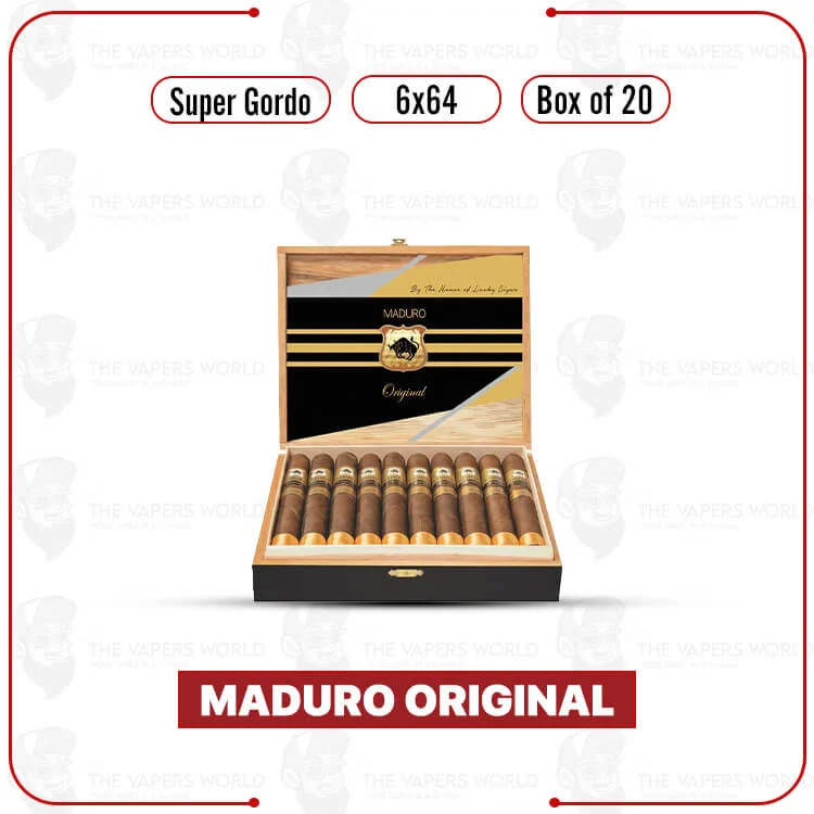 Maduro Original by Lucky Cigar: Super Gordo 6×64 Box of 20 Cigars
