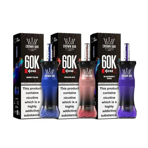 Crown Bar 60K E-Hose X Disposable Vape Device - 6PK