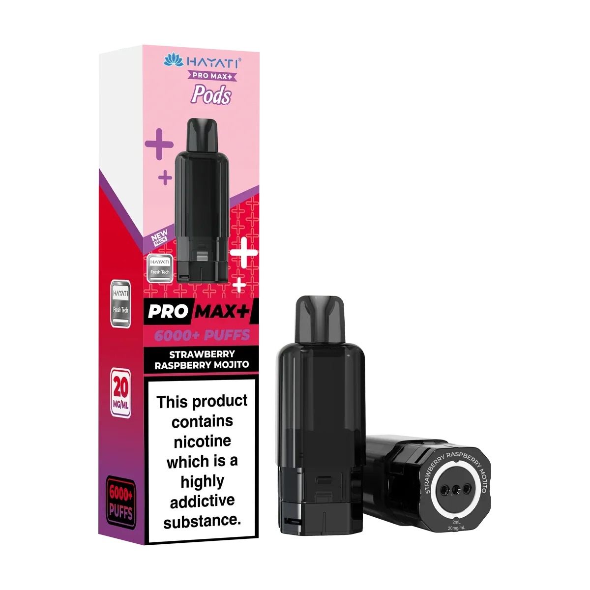 Strawberry Raspberry Mojito Hayati Pro Max+ Refill Pack
