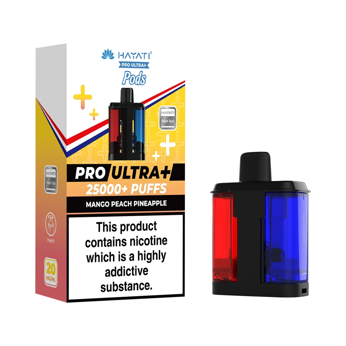Mango Peach Pineapple Hayati Pro Ultra Plus Refill Pack