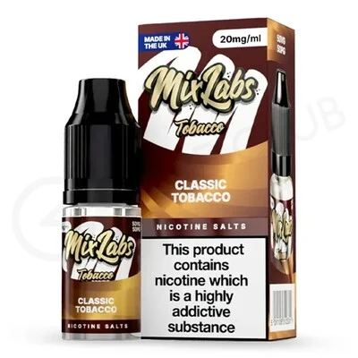 Classic Tobacco Nic Salt E-Liquid by Mix Labs Tobacco