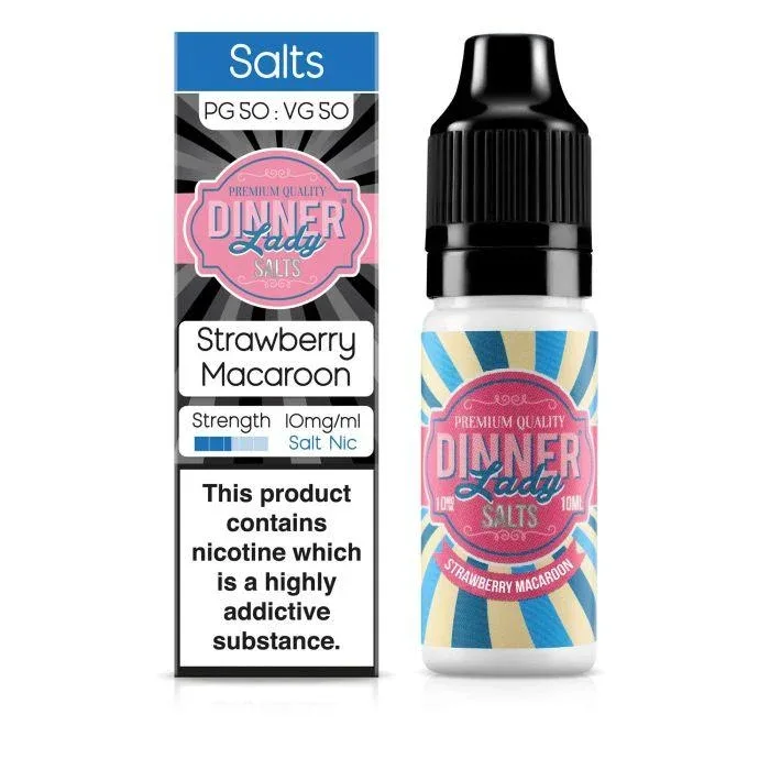 Dinner Lady - Strawberry Macaroon 10ml Salt Nic E-Liquid - Image 2