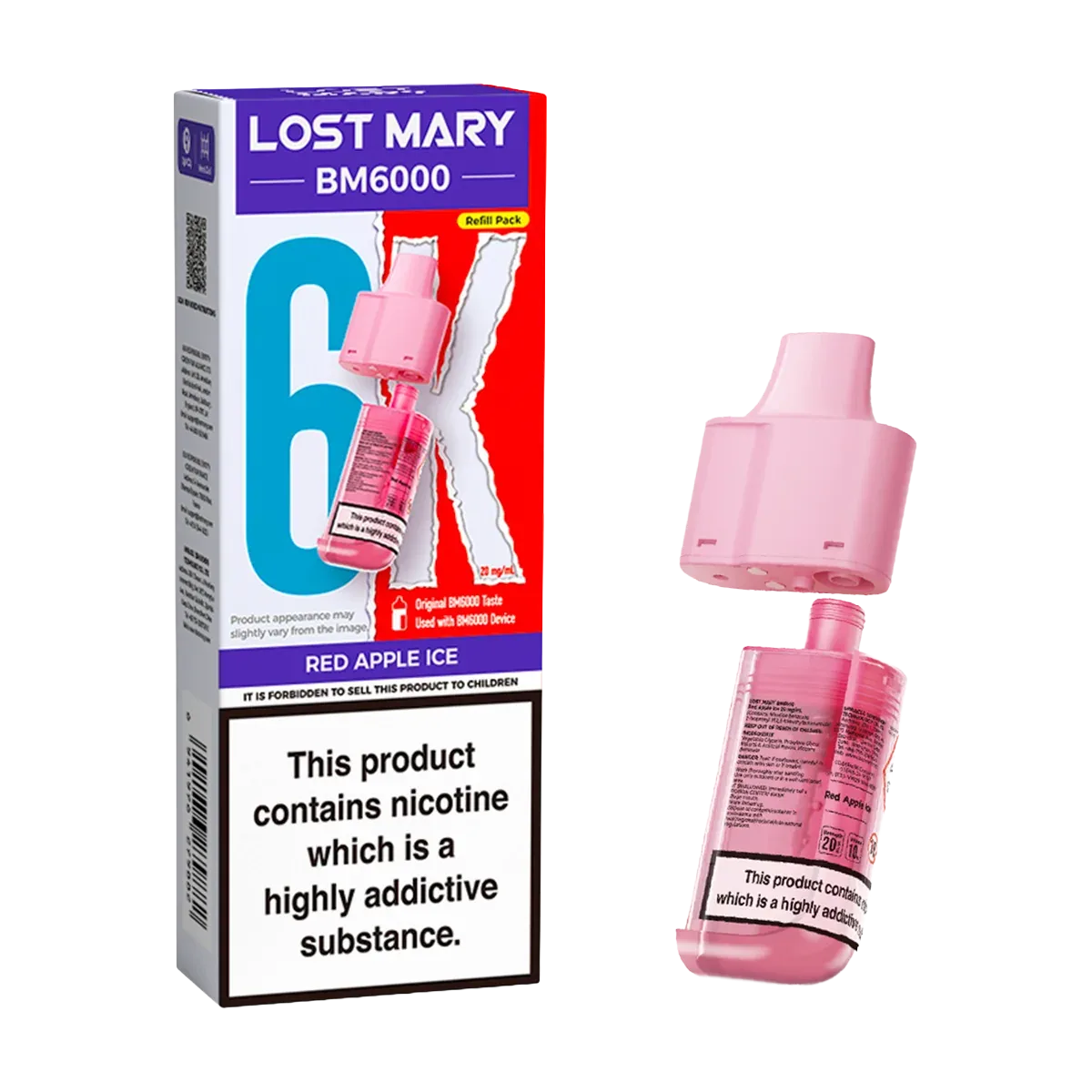 Red Apple Ice Lost Mary BM6000 Refill Pack