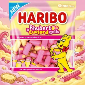 Haribo Rhubarb Custard Rolls 160g