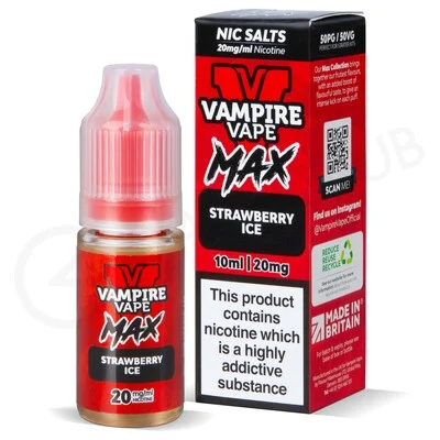 Strawberry Ice Nic Salt E-Liquid by Vampire Vape Max