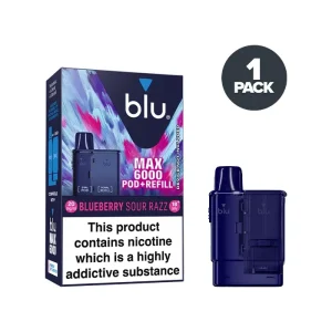 Blueberry Sour Razz Blu Max 6000 Refill Pack