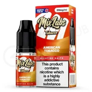 American Tobacco Nic Salt E-Liquid by Mix Labs Tobacco