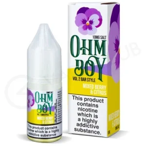 Mixed Berries & Citrus Nic Salt E-Liquid by Ohm Boy Bar Style