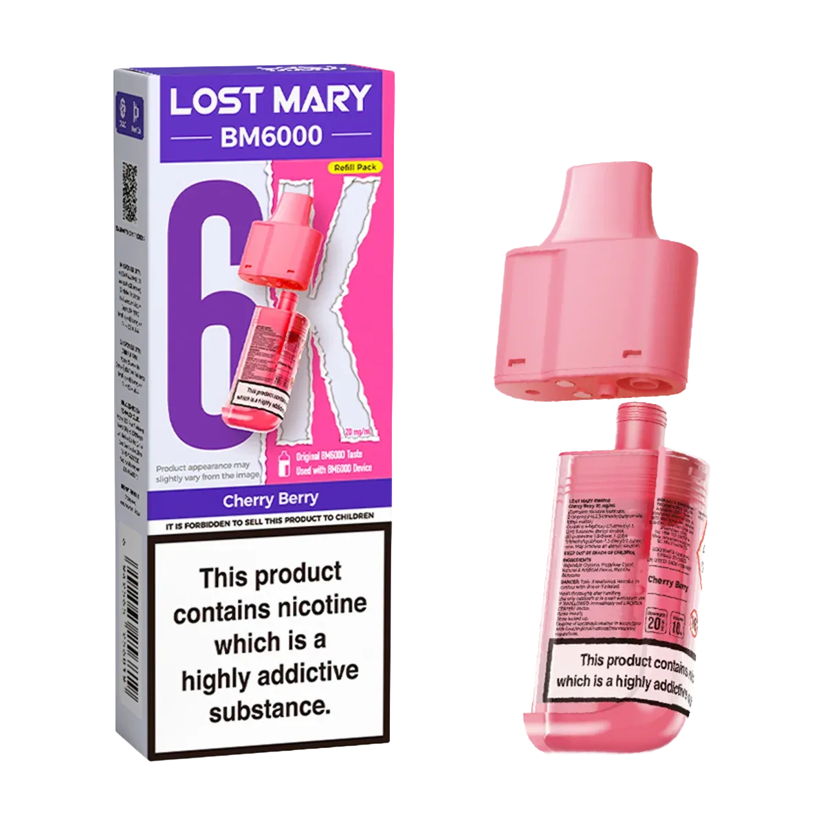 Cherry Berry Lost Mary BM6000 Refill Pack