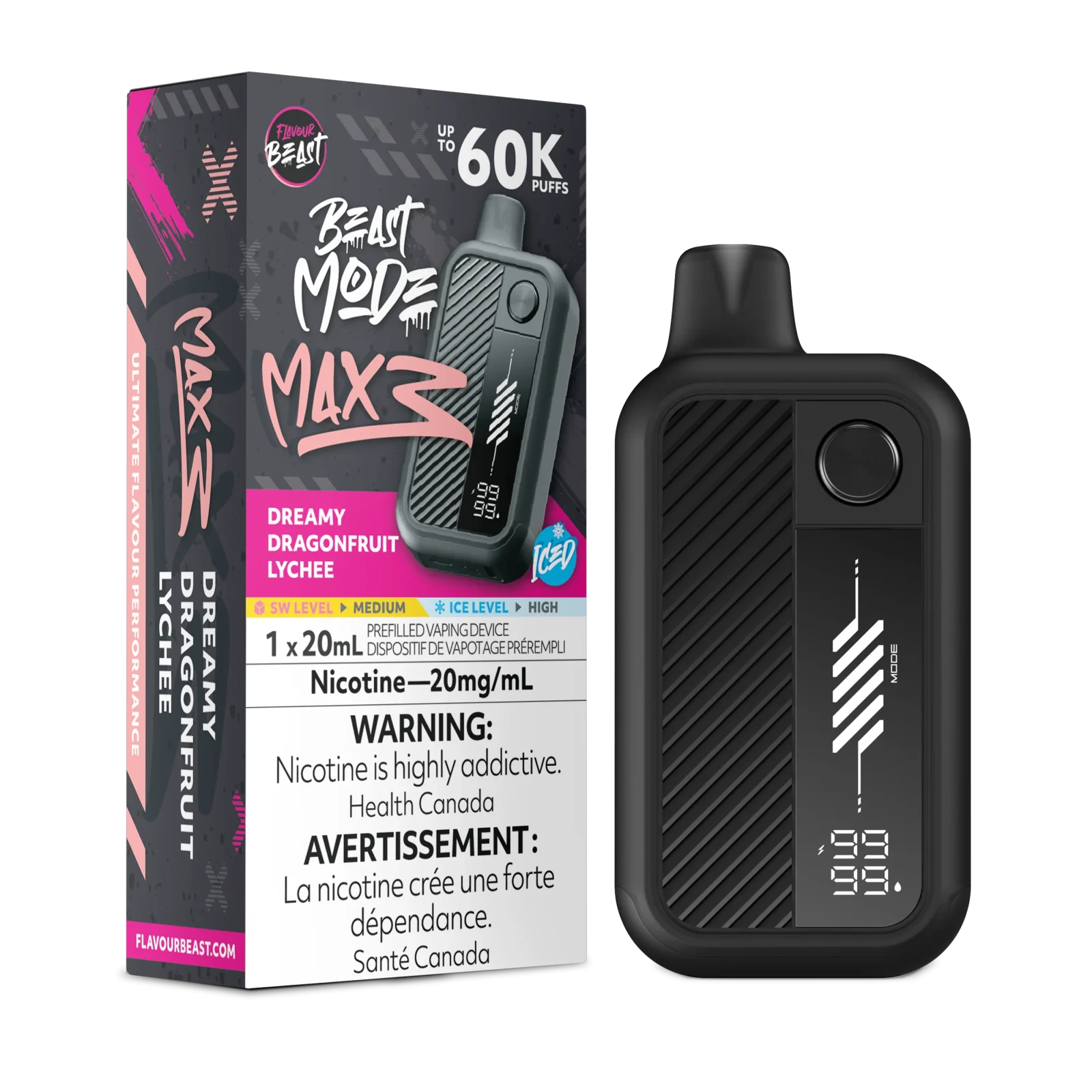 Flavour Beast Max 60K Dreamy Dragonfruit Lychee