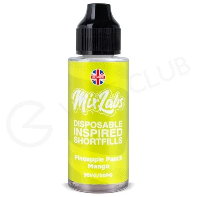 Pineapple Peach & Mango Shortfill E-Liquid by Mix Labs 100ml
