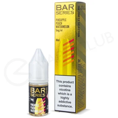 Pineapple Peach Watermelon Nic Salt E-Liquid by Bar Series Gold Edition