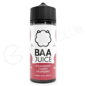 Strawberry Cherry Raspberry Shortfill E-Liquid by Baa Juice 100ml