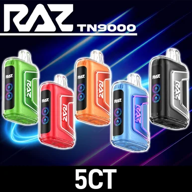 RAZ TN9000 5% NICOTINE 12ML 9000 PUFFS DISPOSABLE VAPE - 5 CT