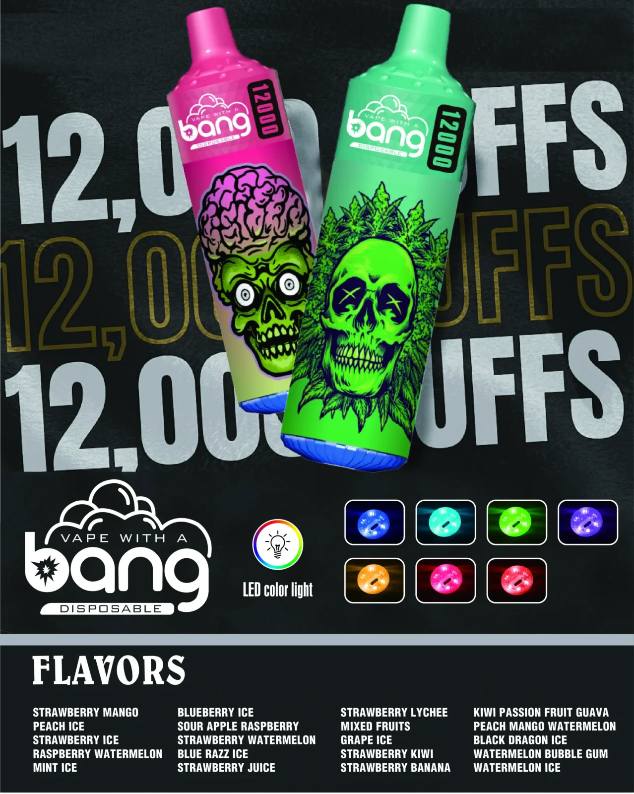 BANG 12000 Puffs Bulk Buy Rechargeable Disposable Vapes Wholesale - Image 2