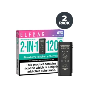 Strawberry Raspberry Cherry Ice Elf Bar 1200 Pre-filled Pods