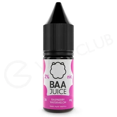 Raspberry Watermelon Nic Salt E-Liquid by Baa Juice