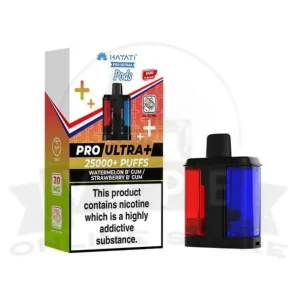 Watermelon B'gum / Strawberry B'gum Hayati Pro Ultra Plus 25000 Prefilled Pods