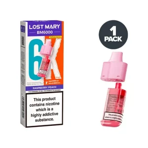 Raspberry Peach Lost Mary BM6000 Refill Pack