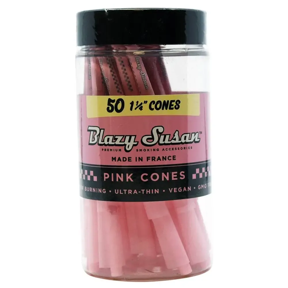 Blazy Susan PINK 1 1/4 Cones 50ct Jar - Image 2