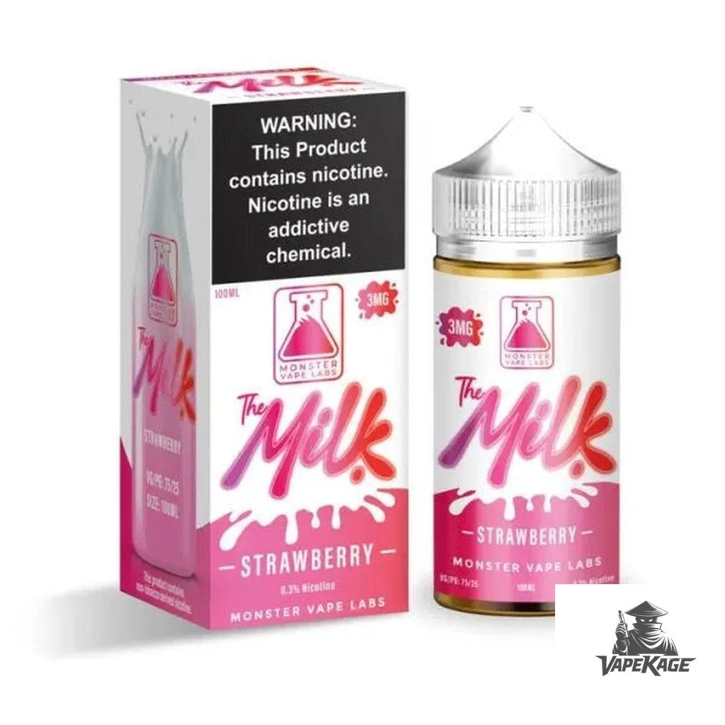 Strawberry Milk The Milk — Monster Vape Labs 100mL Freebase