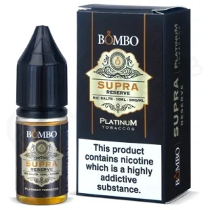 Supra Reserve Nic Salt E-Liquid by Bombo Platinum Tobaccos